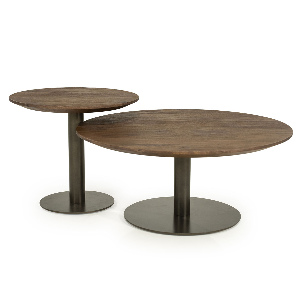 Runder Couchtisch Esila Mangoholz 80 x 80 cm