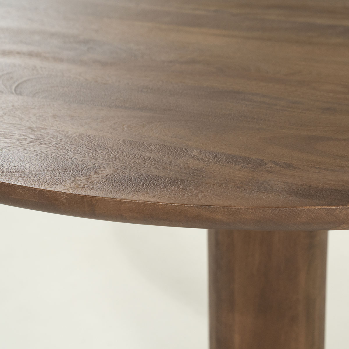 Runder Esstisch Coco Mangoholz Hellbraun 130 x 130 cm