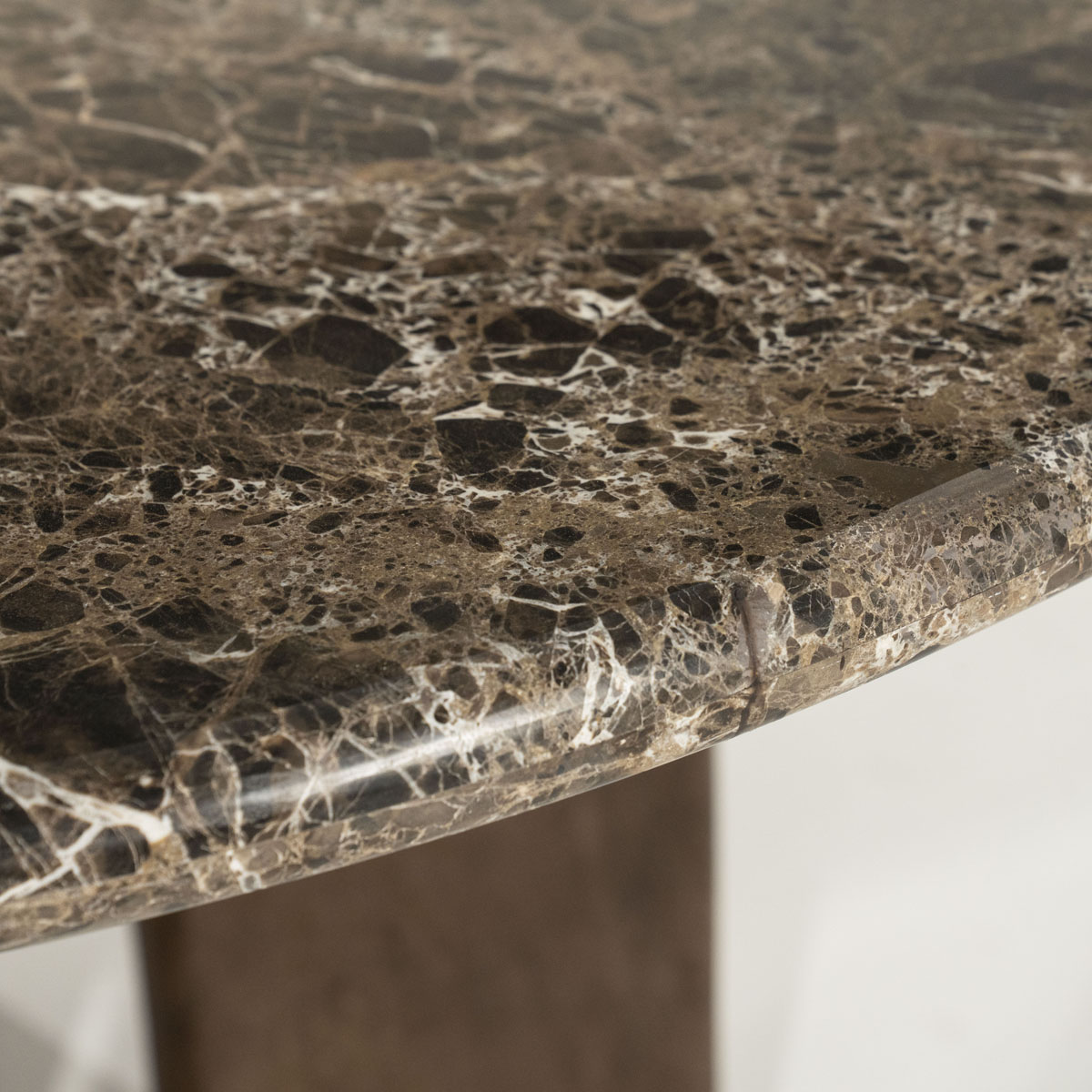 Runder Esstisch Lando Marmor Braun 127 x 127 cm