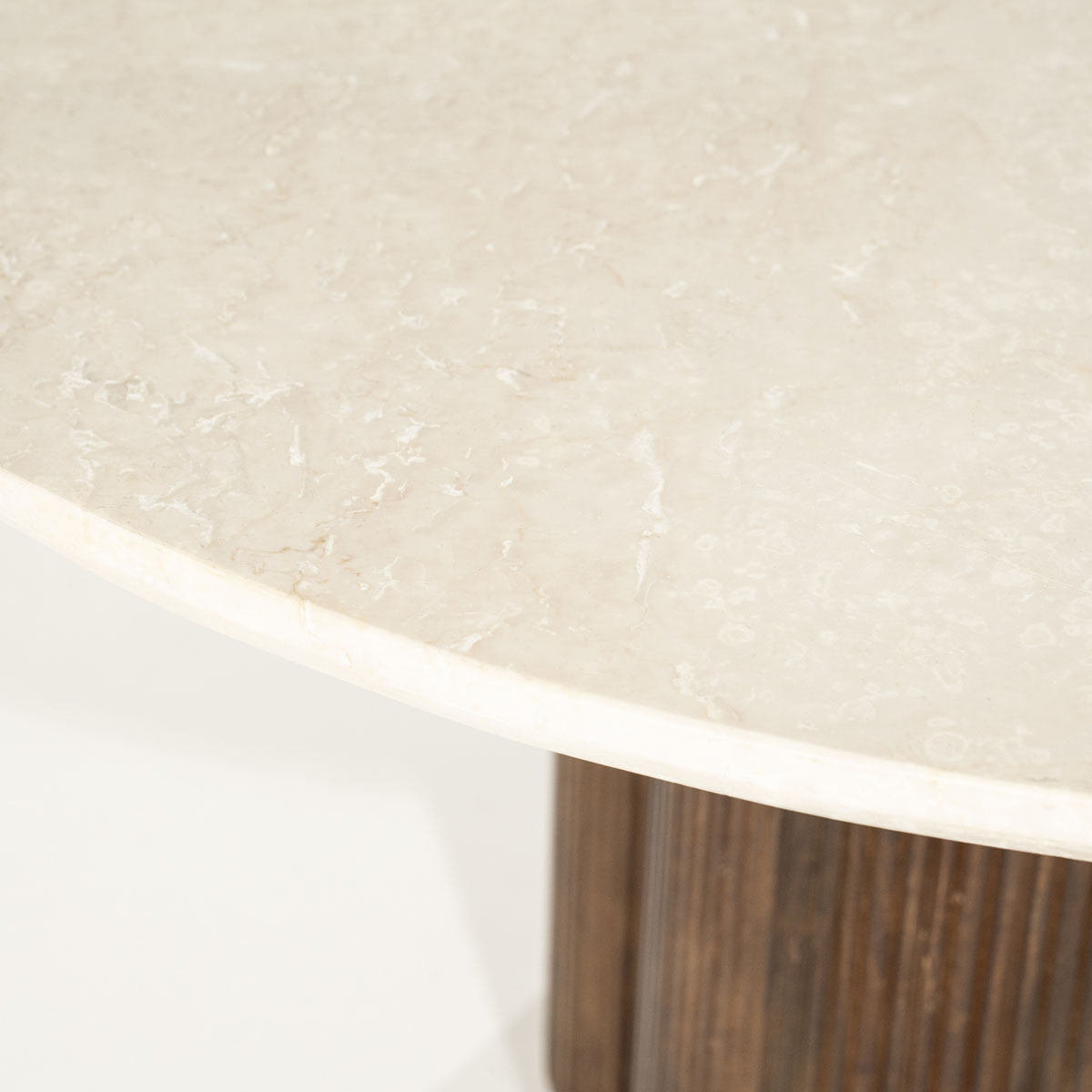 Runder Esstisch Xanni Marmor Beige 130 x 130 cm