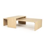 Set aus 2 Couchtischen Flo Eichefurnier Natur