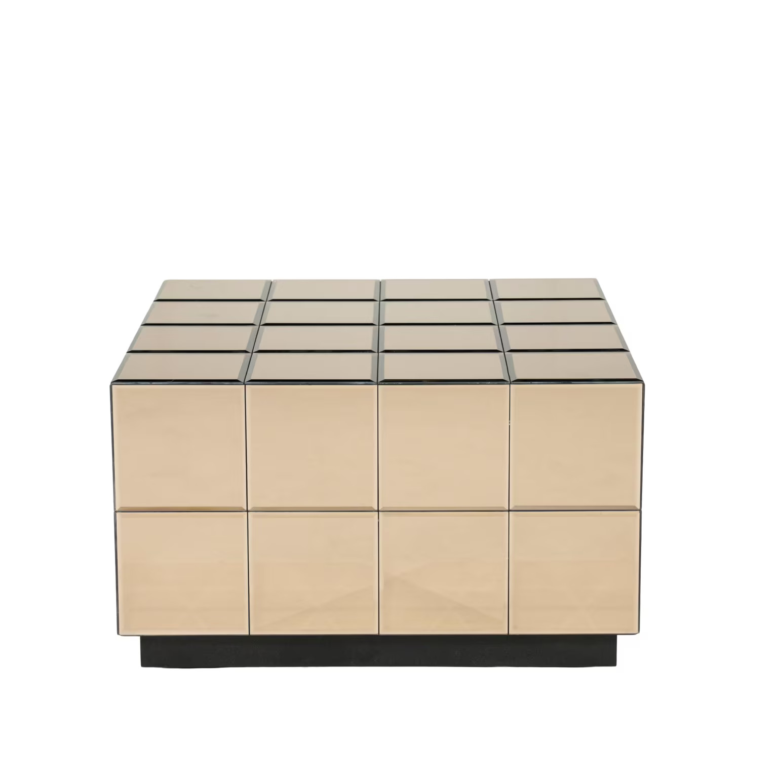 Couchtisch Flectron Glas Braun 60×60 cm