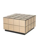 Couchtisch Flectron Glas Braun 60x60 cm