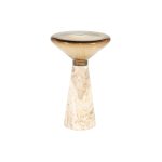 Beistelltisch Sereno Rund Beige 34 × 34 cm
